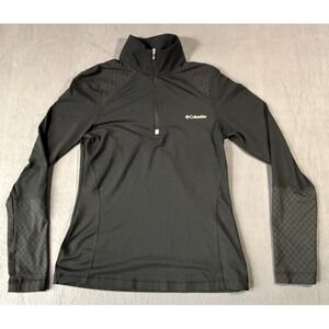 Columbia Women's Size Small Omni-Wick 1/4 Zip‎ Lightweight Pullover Top Black